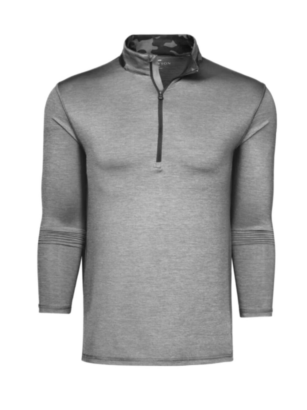 Greyson Mens Guide Sport Gray Golf Quarter Zip Camo Collar Cooling Tech Size XL